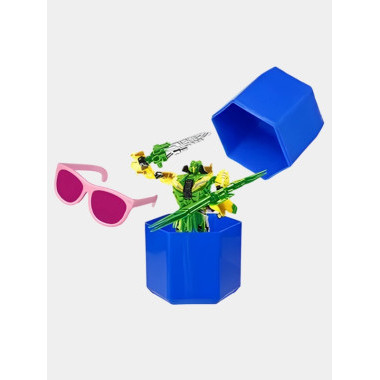 Капсула сюрприз серия Робот-трансформер и Очки в кор. 15х9х10см