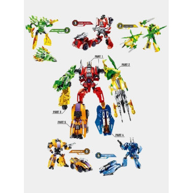 Капсула сюрприз серия Робот-трансформер и Очки в кор. 15х9х10см