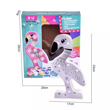 Творческий набор Ночник для росписи Фламинго на подставке, 3 вида