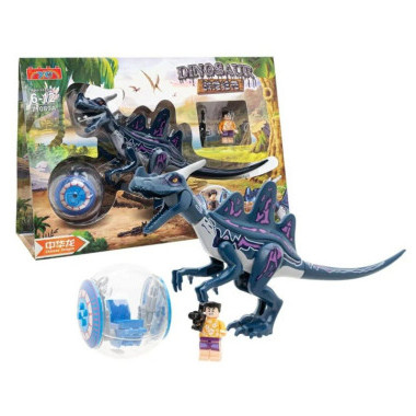 Конструктор Динозавр с героем и аксессуарами, 2 вида 34х23х11