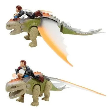 Музыкальная игрушка "Дракон Беззубик с наездником" звук, свет