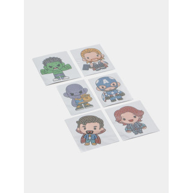 Открытка алмазная мозаика "Супер герои" 6дет.