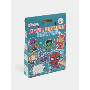 Открытка алмазная мозаика "Супер герои" 6дет.