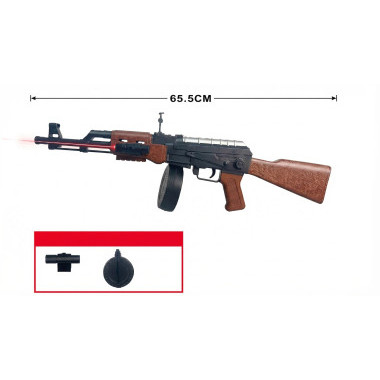 Детский пневматический  автомат, с лазерным прицелом, с  круглым магазином 65.5см