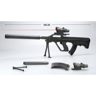 Детский пневматический автомат с глушителем и подставкой 63х42х89