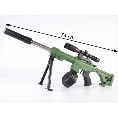 Снайперская винтовка с лазером в пакете 74 см