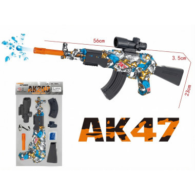 Пластиковый автомат АК-47 с USB-зарядкой, в пакете, CZ58-5A, 56х10х5