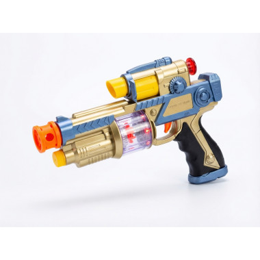 Пистолет на батарейках со светом+звук в пакете