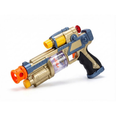 Пистолет на батарейках со светом+звук в пакете