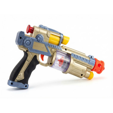 Пистолет на батарейках со светом+звук в пакете