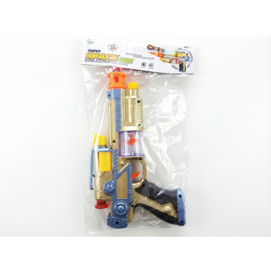 Пистолет на батарейках со светом+звук в пакете