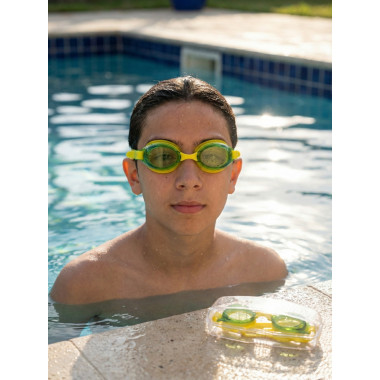 Очки для плавания с футляром ЗЕЛЕНЫЙ