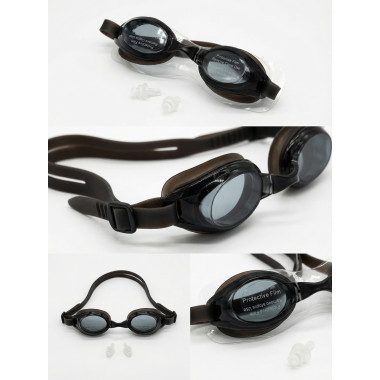 Очки для плавания с футляром ЧЕРНЫЙ
