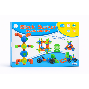 Конструктор Магнетик Блок  для малышей 32 дет. 37х27х10см