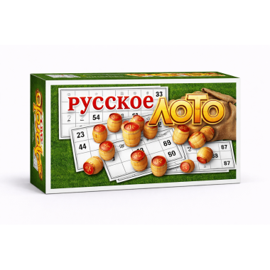 Русское лото настольная игра 16х6х30 см