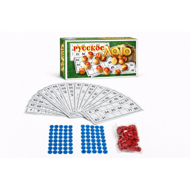 Русское лото настольная игра 16х6х30 см
