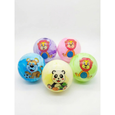 Мяч резиновый "Звери" 22 см 70 гр
