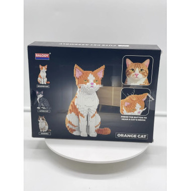 Конструктор Balody 16641 " Рыжая кошка 2в1 " с функцией поглаживания и мяуканья 2340 дет.