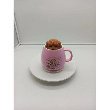 Музыкальная игрушка Собачка в стакане на батарейках звук, свет