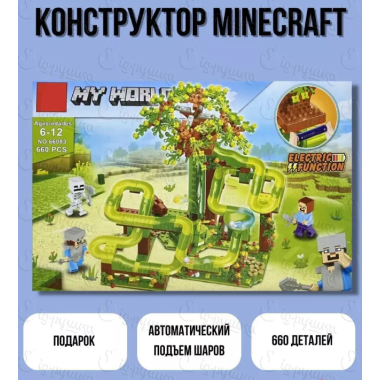 Конструктор Майнкрафт Защита огненного дерева 660 деталей