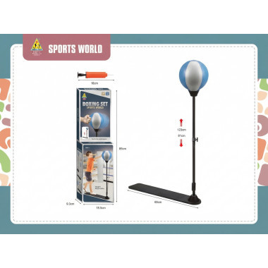 Детская боксерская груша Sports World Регулируемая высота от 81 до 123 см 65х18.5х9.3