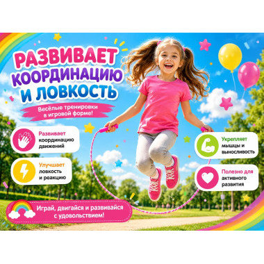 Скакалка детская обычная в ассортименте