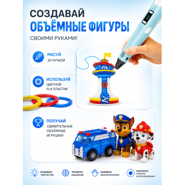 3D Ручка с набором фигурок – набор для творчества 6+ 24.5х6х25см