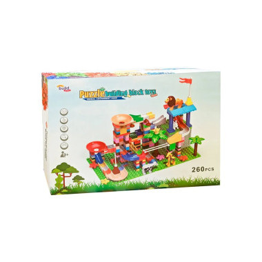 Конструктор Wisdom 6787-44 Duplo "Лабиринт для шариков: Зоопарк" 260 дет 44х12х62 см