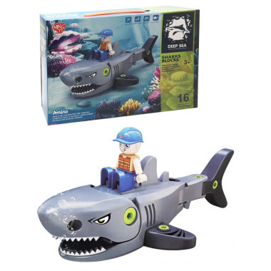 Конструктор 61132 для малышей Sharks Blocks Акула, 13 дет.