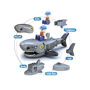 Конструктор 61132 для малышей Sharks Blocks Акула, 13 дет.