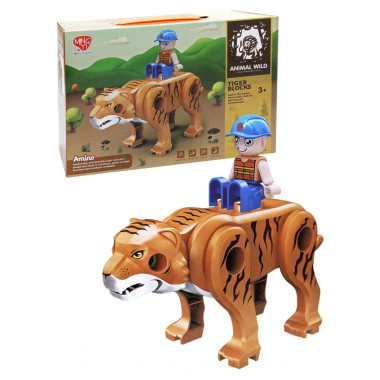 Конструктор 61130 для малышей «Тигр» Animal Wild, 13 дет.