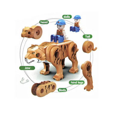 Конструктор 61130 для малышей «Тигр» Animal Wild, 13 дет.