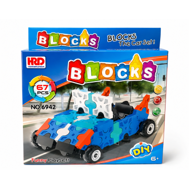 Конструктор Blocks 6943 Машинки 4 вида 12 шт в д/б 38х20х20 см