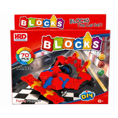 Конструктор Blocks 6943 Машинки 4 вида 12 шт в д/б 38х20х20 см