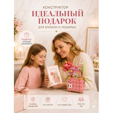 Конструктор P1076 Бутик цветов, 572 детали, 15.2х9х8