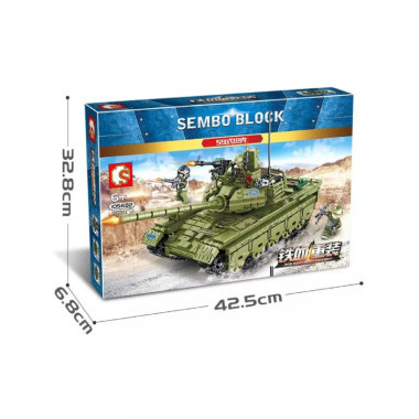 (КИЗ) Конструктор Sembo 105682 Танк Type 59, 812 дет., 42х32.8х6.8см