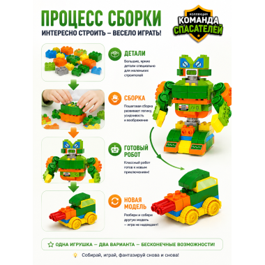 Конструктор JS601A4 Duplo для малышей Команда спасателей - Лесник 2в1