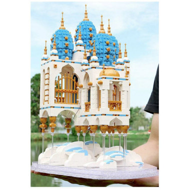 (КИЗ)Конструктор Mould King 16015 «Небесный замок» с подсветкой, 2866 деталей, 52х41х9