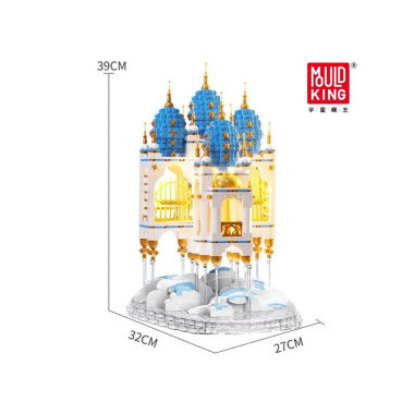 (КИЗ)Конструктор Mould King 16015 «Небесный замок» с подсветкой, 2866 деталей, 52х41х9