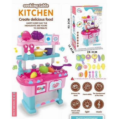 Детская игровая кухня с водой, светом и звуком, 3+, 43.3х28х15.8 см