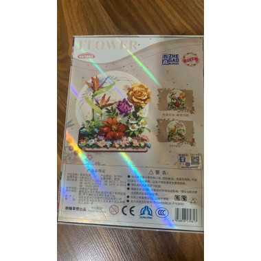 (КИЗ) Конструктор Zhe Gao 957002 Настольное украшение с цветами 26х18.8х5