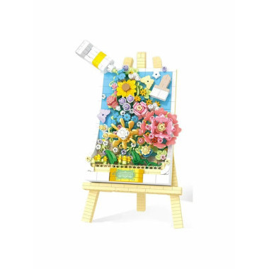 Конструктор YKO P1283 Мольберт с цветами 1208 дет. 28x12.9x18