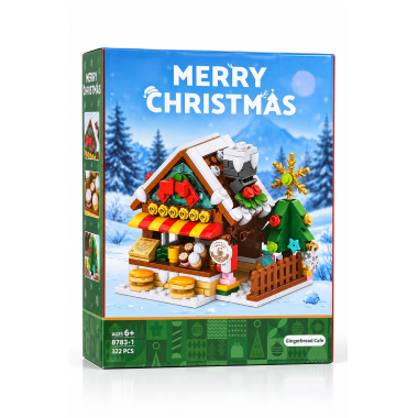 Конструктор 8783-1 LELE BROTHER «Рождественское кафе» Merry Christmas, 322 детали, 6+  21 × 28 × 4,5 см