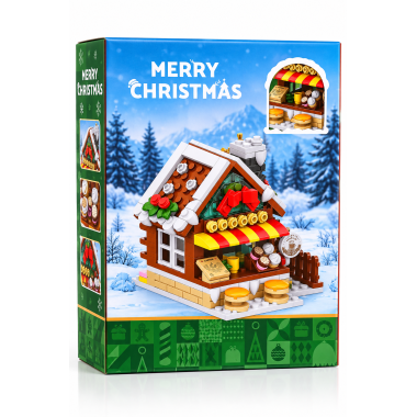 Конструктор 8783-1 LELE BROTHER «Рождественское кафе» Merry Christmas, 322 детали, 6+  21 × 28 × 4,5 см