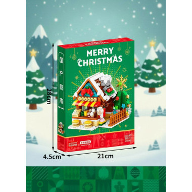 Конструктор 8783-1 LELE BROTHER «Рождественское кафе» Merry Christmas, 322 детали, 6+  21 × 28 × 4,5 см
