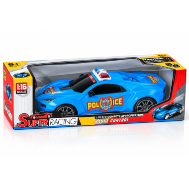 Машина полицейская на радиоуправлении Super Racing 1:16, 3 цвета, 6+ 26х7х10 см