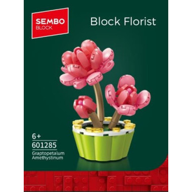 (КИЗ) Конструктор SEMBO 601285 Цветок в горшке 123 дет. 9X15X6