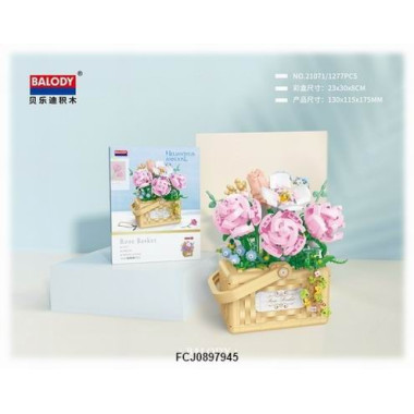Конструктор Balody 21071 Цветы "Розы в корзине" 1277 дет.