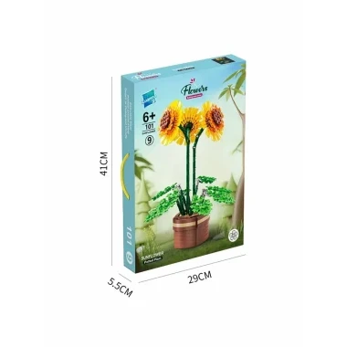 Конструктор Zuanma 101-9 Подсолнух 886 дет. 41x5.5x29
