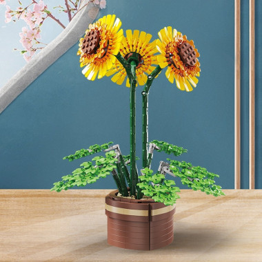 Конструктор Zuanma 101-9 Подсолнух 886 дет. 41x5.5x29